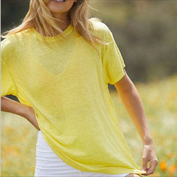 Free People Tops - 💕NWT FREE PEOPLE KEEP ROLLING TEE SUN GLOW S***